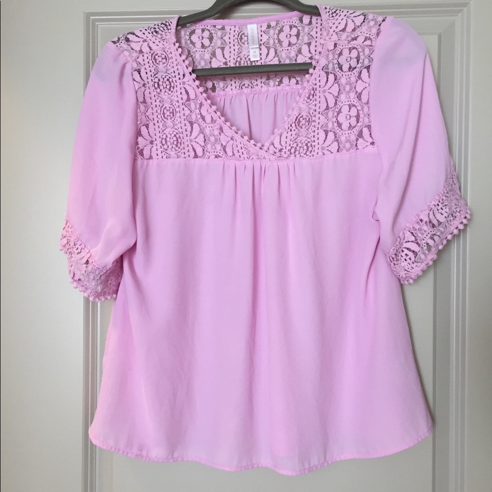 Silky lace blouse